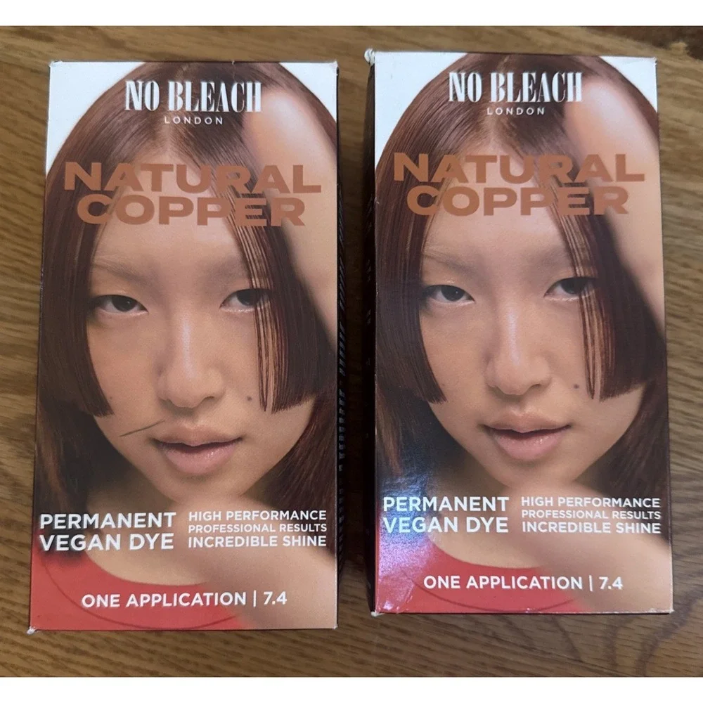 2x No Bleach London ~Natural Copper Permanent Vegan Dye 2 Pack New